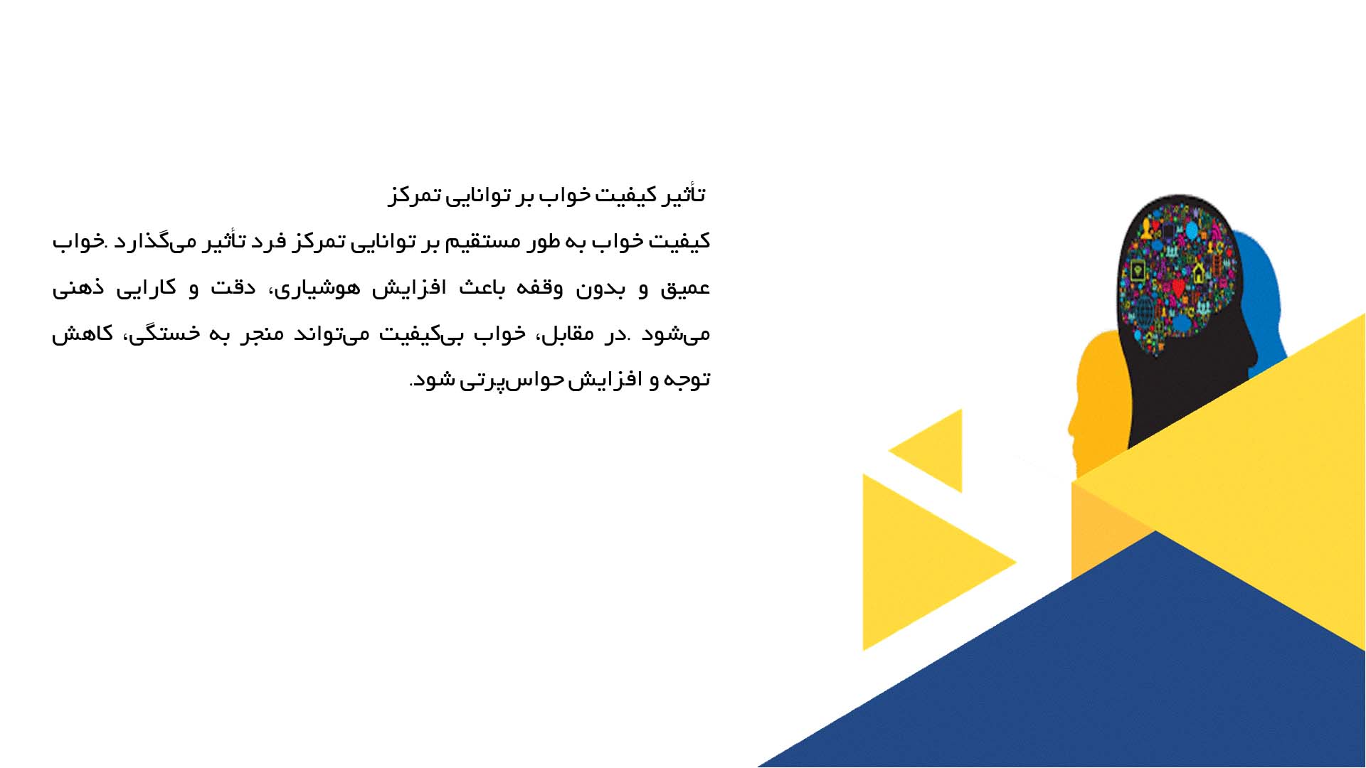 پاورپوینت در مورد تمرکز و خواب با کیفیت